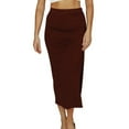 thumbnail image 1 of Jdlsppl Women's Pleated Bodycon Skirt High Waisted Long Drawstring Knit Side Slit Midi Tean Length Burgundy 12, 1 of 4