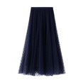 thumbnail image 1 of SWSMCLT Women's Swing Dress Fall Flowy High Waist Pleated Tulle Skirt Tutu Mesh Casual Spring Flare Dress Navy Small-Large, 1 of 4