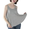 thumbnail image 1 of SWSMCLT Women's Cami Tank Top Soft Plus Size Top Fall Backless Summer Deep V Neck Cotton Cami Shirt Grey Large, 1 of 4