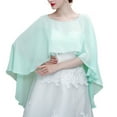 thumbnail image 1 of Jdlsppl Women's Poncho Shawl Soft Cape Chiffon Summer Cozy Lightweight Sun Protection Party Beach Pashmina Mint One Size, 1 of 4