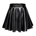 thumbnail image 1 of Jdlsppl Women's Sexy Mini Skirt Hippie High Waist Halloween Summer Short A Line Costume Fall Pleated Skirts Black X-Large, 1 of 3