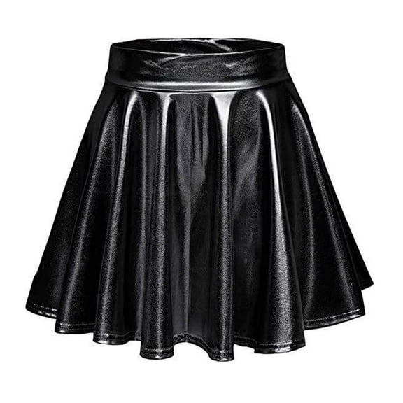 Jdlsppl Women's Sexy Mini Skirt Hippie High Waist Halloween Summer Short A Line Costume Fall Pleated Skirts Black X-Large
