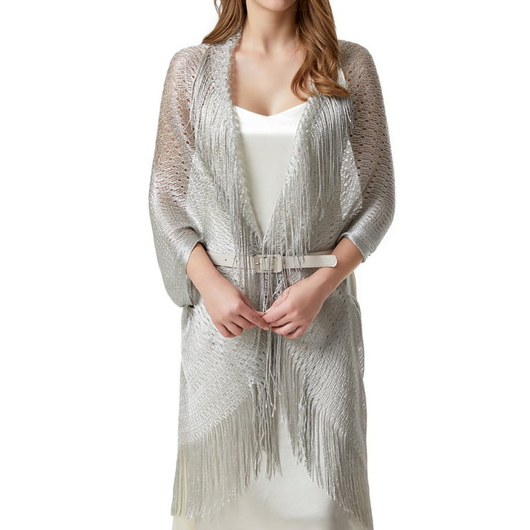 Silver cardigans and shrugs best sale