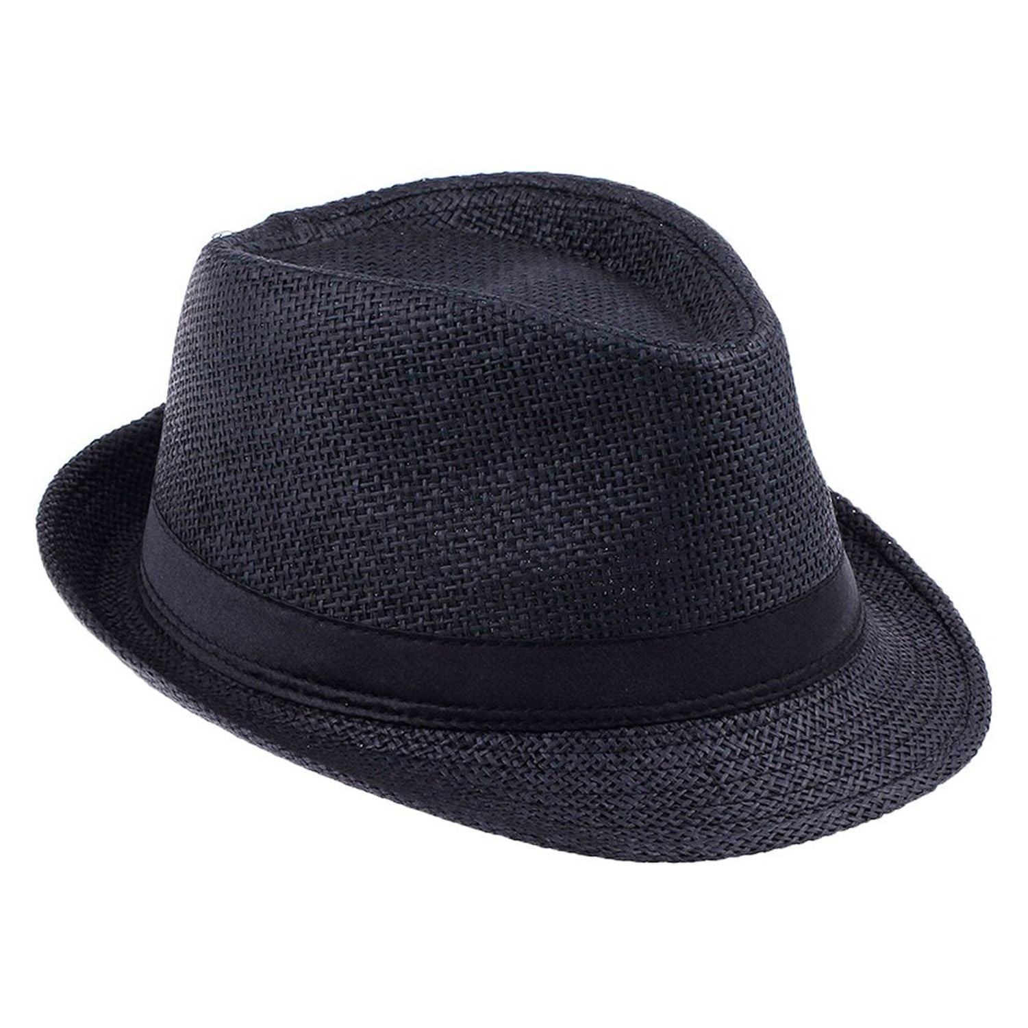 Jdlsppl Women's Straw Fedora Hat 1920s Classic Men's Retro Panama Hat