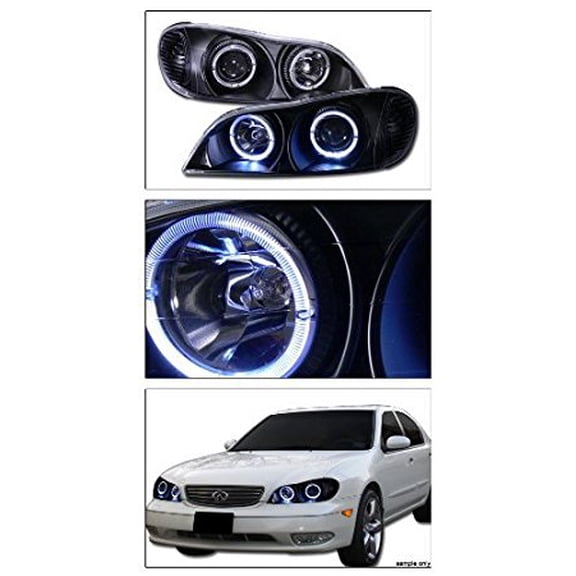 Jdm Blk Halo Rims Projector Head Lights Signal Lamp Infiniti I30 I35