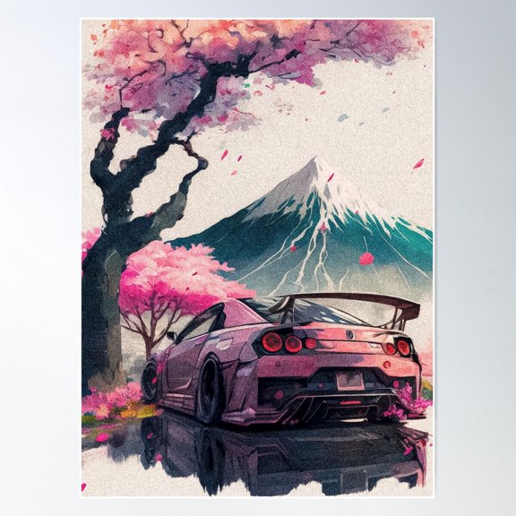 Jdm CarA Beautiful Japanese Landscape Poster Wall Art Modern Wall Decor For Living Room Bedroom