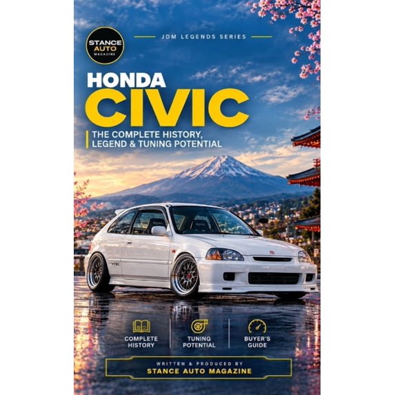 Typewriter Origin Jdm & Japanese Car Culture Book Honda Civic: The Complete History ...