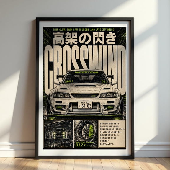 Jdm Poster Retro Japanese Street Racing Wall Art Manga Drift Garage Decor Print Home Decor Office Wall Art