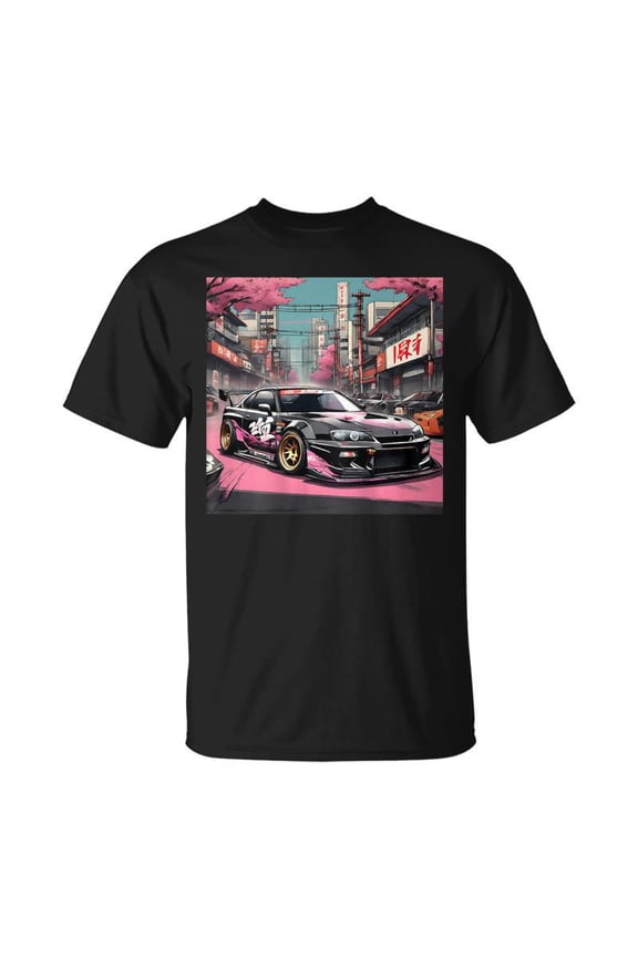 Jdm Tokyo Skyline Retro Japanese Race Car Drift On The Back TShirt