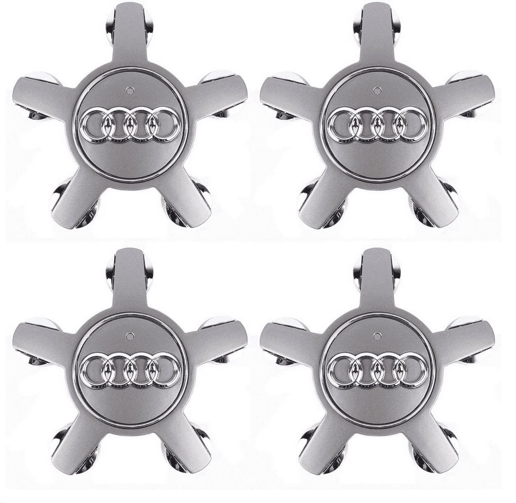 Jdmotive 135mm Gray Wheel Center Caps fits Audi A3 A4 A5 A6 A8 2007-2013, 4 Pcs