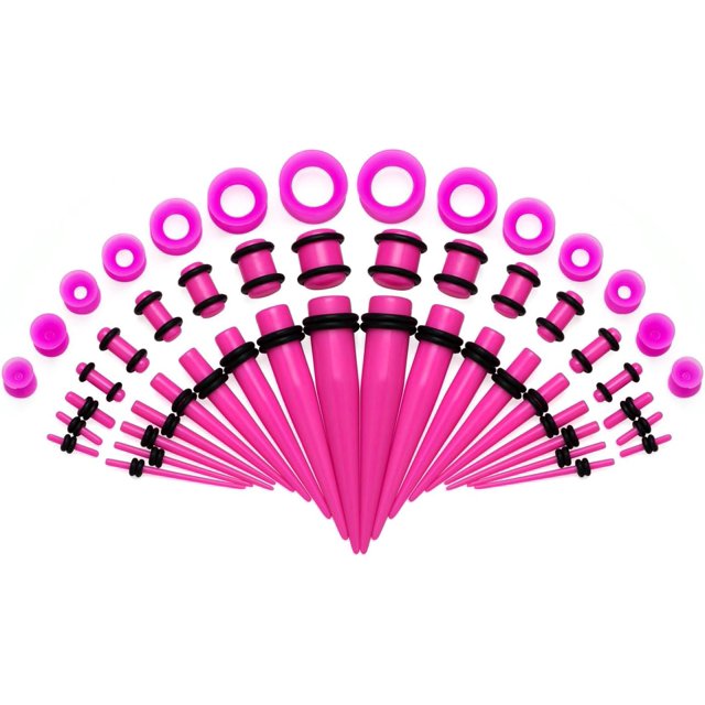 Jdxn Acrylic Ear Stretching Kit Cone Plug Silicone Tunnel Gauge