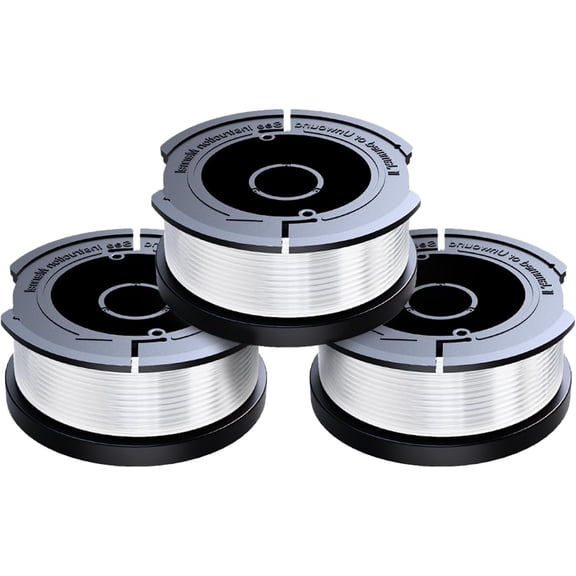 JdyShop 3 Pack Weed Eater String for Black+Decker, 0.065" AF-100 String Trimmer Replacement Spool, 90ft Autofeed Weedeater Line Refill for Black and Decker Weed Wacker