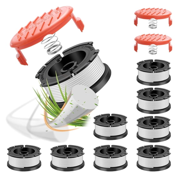 JdyShop AF-100 Weed Eater String Compatible with Black+Decker Spool, Automatic Replacement Feed Trimmer Line for Weed Wacker （8+2）