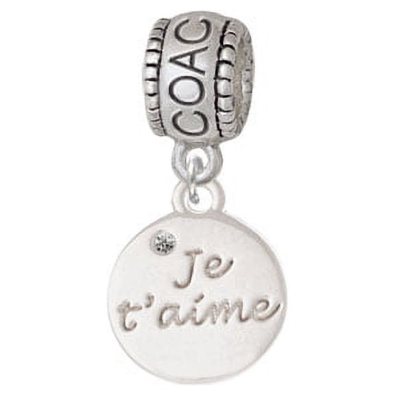 Je T'aime Disc - Coach Charm Bead
