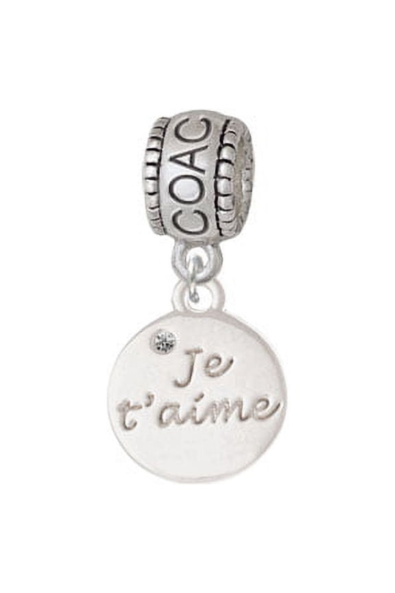 Je T'aime Disc - Coach Charm Bead
