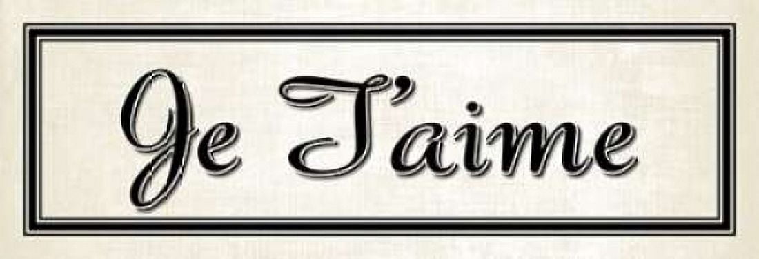 Je Taime Canvas Art - N Harbick (12 x 36)