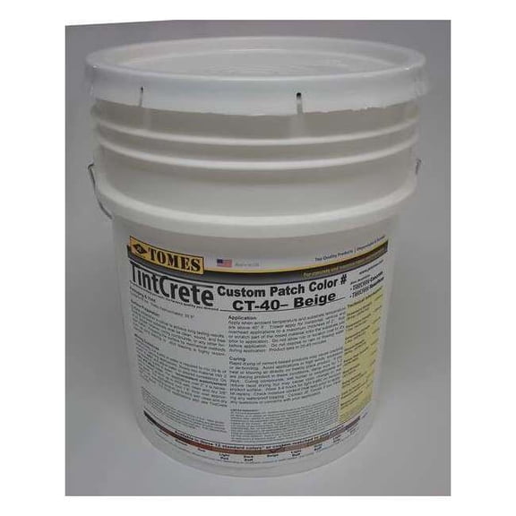 Je Tomes Concrete Patch and Repair, Pail, Almond, TintCrete GRA-CT40-121
