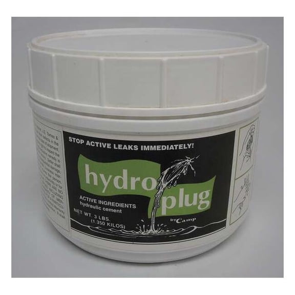 Je Tomes Hydraulic Cement, Jar, Gray, Hydroplug C118