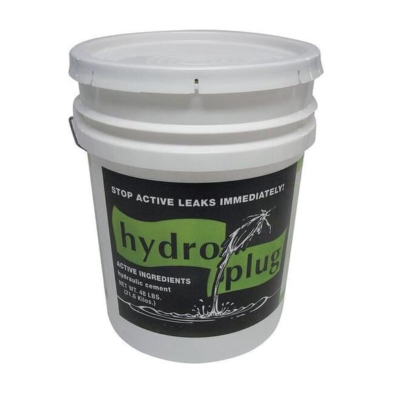 Je Tomes Hydraulic Cement, Pail, Gray, Hydroplug C121