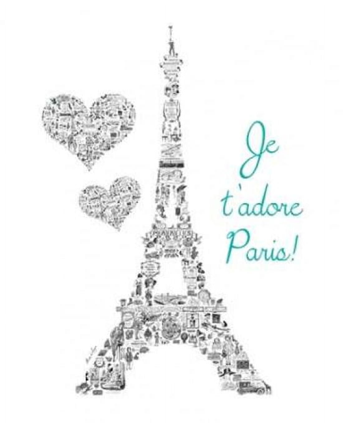 Je t adore Paris Vintage Canvas Art - Marion De Lauzun (20 x 24)