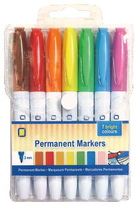 Arteza Permanent Marker, Rainbow, Brush & Fine Tip- Set of 24