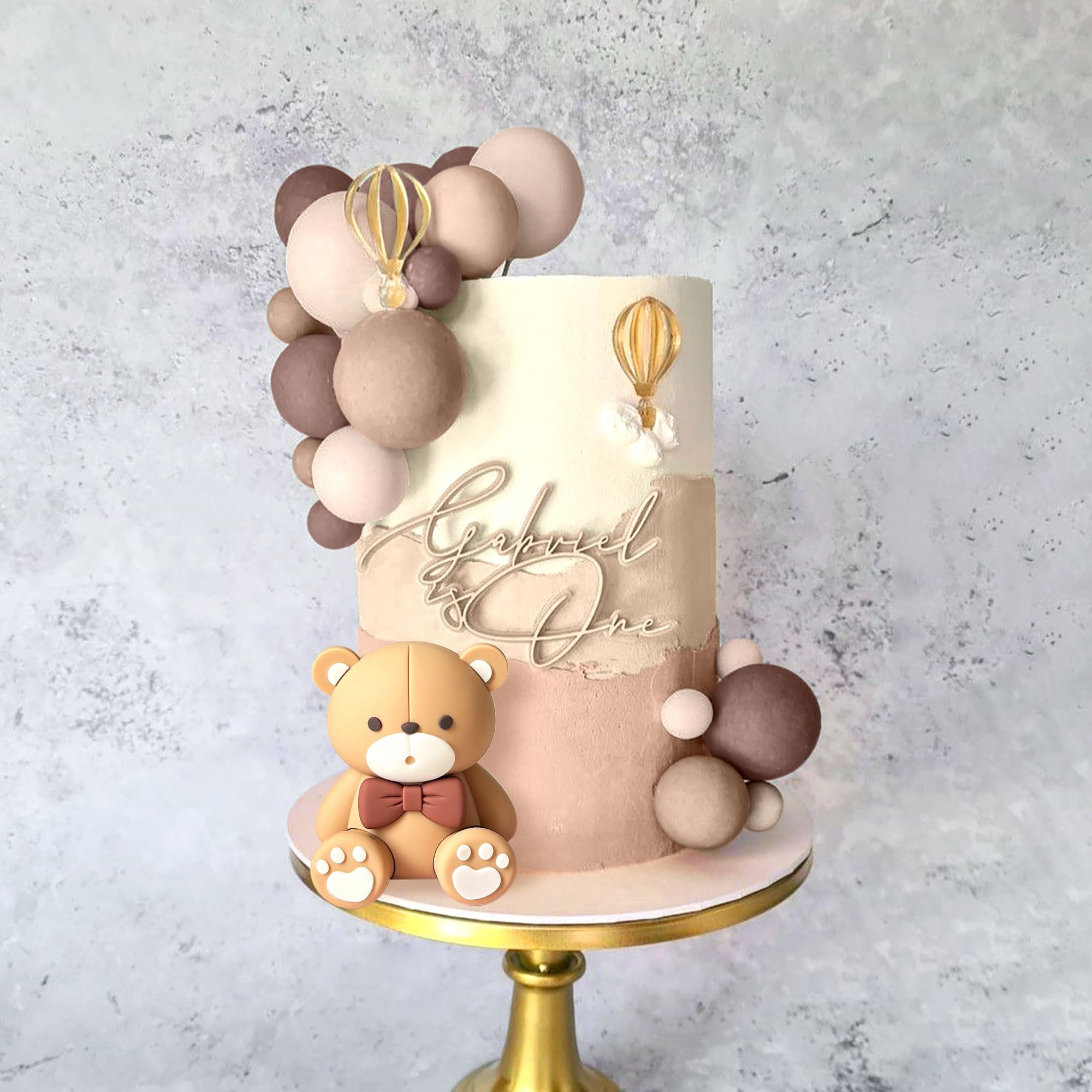 JeVenis Brown Bear Cake Decoration Baby Shower H2FSDCake Topper Bears ...