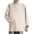 thumbnail image 1 of Jeadar Men's Solid Turtleneck Long Sleeve Base Layer Top, Loose Fit Soft Thermal Casual Undershirt for Autumn Winter Daily Layering, 1 of 6