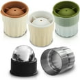 thumbnail image 1 of Jeaker Ice Cube Tray Set of 4, Silicone Ice Ball Maker with Lid, Large Ice Ball Molds for Cocktails and Drinks, Easy-Release, BPA-Free, 1 of 7