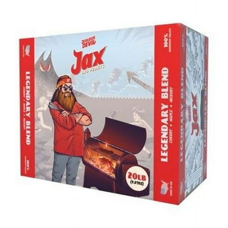 Jealous Devil 20 lbs Jax Legendary Blend BBQ Pellets Box