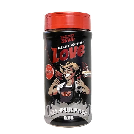 Jealous Devil All-Purpose BBQ Love Rub - Barbecue Flavor Seasoning - 12 oz