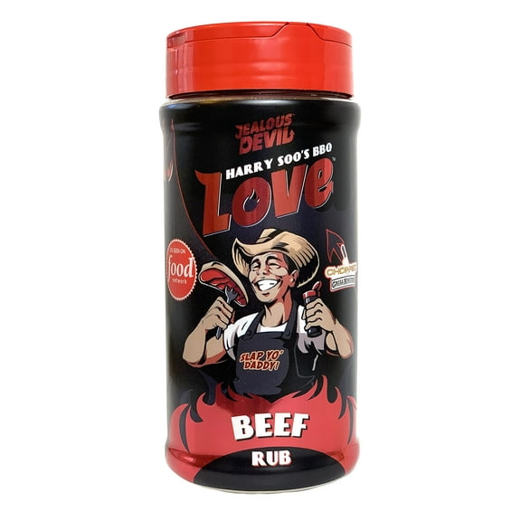 Jealous Devil Beef BBQ Love Rub - Barbecue Flavor BBQ Rub - 12 oz