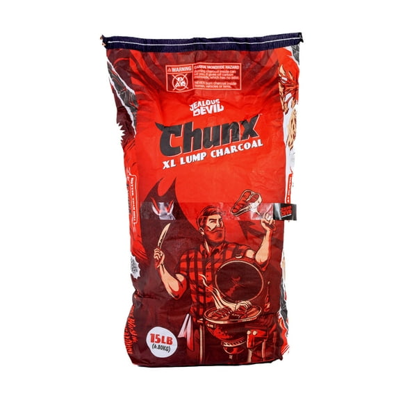 Jealous Devil Chunx XL - 15 lbs Natural Hardwood Lump Charcoal, High Heat, Long Burn, Low Ash