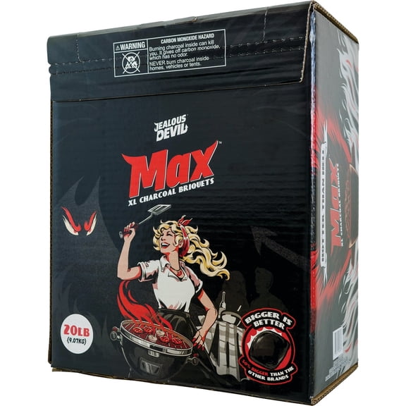 Jealous Devil Max Briquets Charcoal - Pack of 12