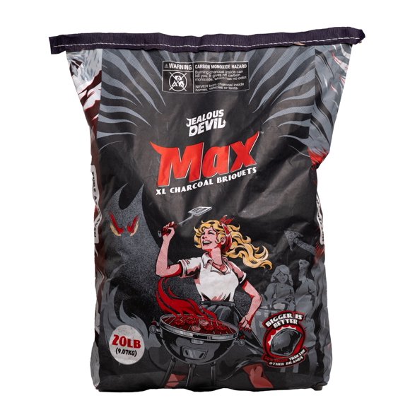 Jealous Devil Max XL 20 lbs - All Natural Hardwood Charcoal Pillow Briquets