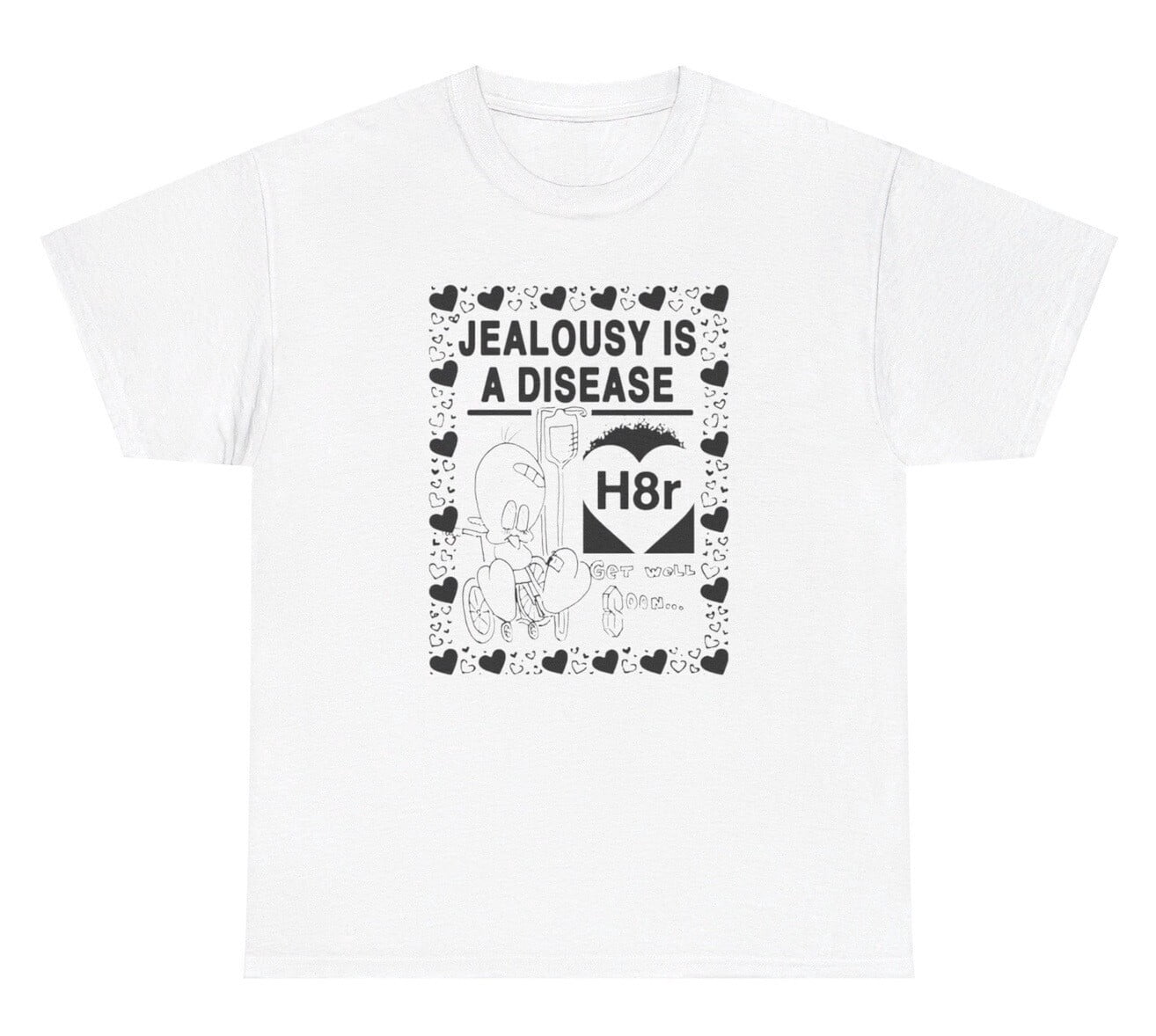 T-shirt carré graphique à manches longues Great - Blanc - Stardust