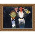 thumbnail image 1 of Jealousy. From the series The Green Room 24x20 Gold Ornate Wood Framed Canvas Art by Munch, Edvard, 1 of 2