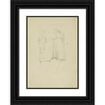 thumbnail image 1 of Jean-Achille Benouville 18x24 Black Ornate Framed Double Matted Museum Art Print Titled: Draperie (19th Century), 1 of 5