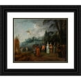 thumbnail image 1 of Jean-Antoine Watteau 14x12 Black Ornate Wood Framed Double Matted Museum Art Print Titled: The Embarkation for Cythera (ca. 1709 - 1710), 1 of 5