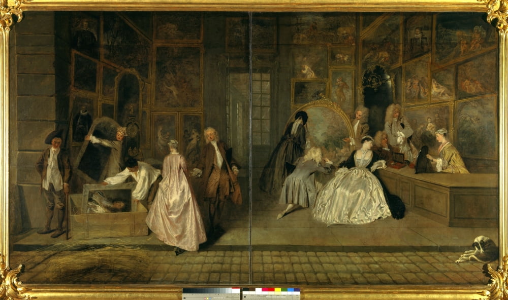 Jean Antoine Watteau (1684-1721) French School Canvas Art - (36 x 24)