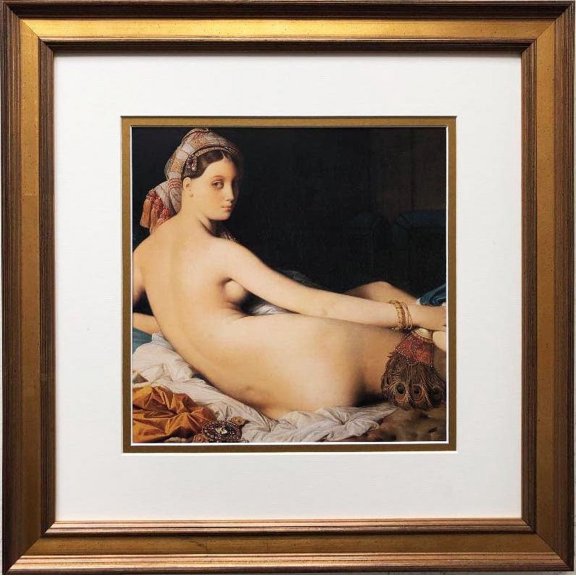 Jean Auguste D. Ingres "The Great Odalisque" 1819 Custom Framed Art Print Generic