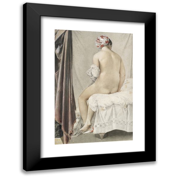 Jean Auguste Dominique Ingres 11x14 Black Modern Framed Museum Art Print Titled - The Bather (1808)