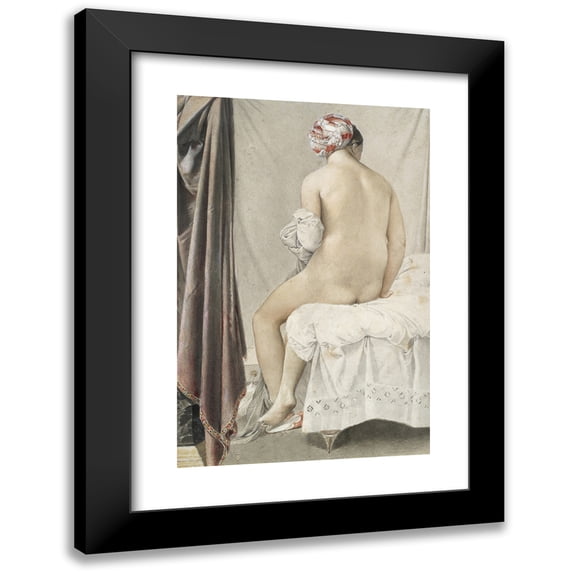 Jean Auguste Dominique Ingres 13x18 Black Modern Framed Museum Art Print Titled - The Bather (1808)