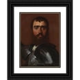 thumbnail image 1 of Jean Auguste Dominique Ingres 14x18 Black Ornate Wood Framed Double Matted Museum Art Print Titled - The Leader (1821), 1 of 5