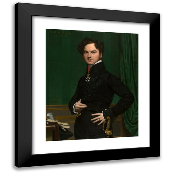 Jean Auguste Dominique Ingres 15x18 Black Modern Framed Museum Art Print Titled - Amedee-David, the Comte De Pastoret (1823-26)