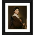thumbnail image 1 of Jean Auguste Dominique Ingres 20x24 Black Ornate Framed Double Matted Museum Art Print Titled: Self-Portrait at Twenty-Four Years Old, 1 of 5