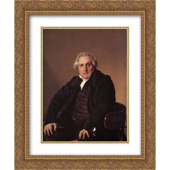 Jean Auguste Dominique Ingres 2x Matted 20x24 Gold Ornate Framed Art Print 'Louis-Francois Bertin'