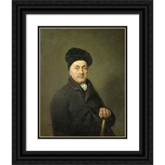Jean Augustin Daiwaille 12x14 Black Ornate Wood Framed Double Matted Museum Art Print Titled: Hendrik Van Demmeltraadt (1736-1819) (1810 - 1819)
