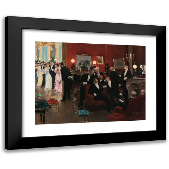 Jean Béraud 14x12 Black Modern Framed Museum Art Print Titled - The Reception