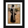 thumbnail image 1 of Jean Béraud 17x24 Black Ornate Framed Double Matted Museum Art Print Titled: Parisian in Wood. (1890), 1 of 5