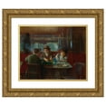 thumbnail image 1 of Jean Béraud 18x15 Gold Ornate Wood Frame and Double Matted Museum Art Print Titled - Backgammon at the Cafe, 1 of 4